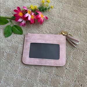 Blush pink change purse/ wallet